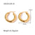 IG Style Circle Geometric Stainless Steel 18K Gold Plated Earrings