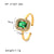 Women IG Style Octagram Circle Heart Heart Droplet Geometric Stainless Steel Zircon Inlay Rings