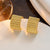 Moderate Luxury Stripe U-Shape Geometric Titanium Steel 18K Gold Plated Earrings