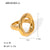 IG Style Quadrilateral Geometric Stainless Steel 18K Gold Plated Rings