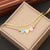 Fashion Heart Stainless Steel Oil Dripping Necklaces