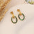 Cute Geometric Stainless Steel Electroplating Stud Earrings