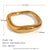 Minimalist Round Geometric Stainless Steel 18K Gold Plated Rings