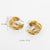 IG Style Circle Geometric Stainless Steel 18K Gold Plated Earrings