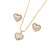 Fashion Heart Heart Stainless Steel Electroplating Necklaces