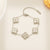 Korean Geometric Titanium Steel 18K Gold Plated Necklaces