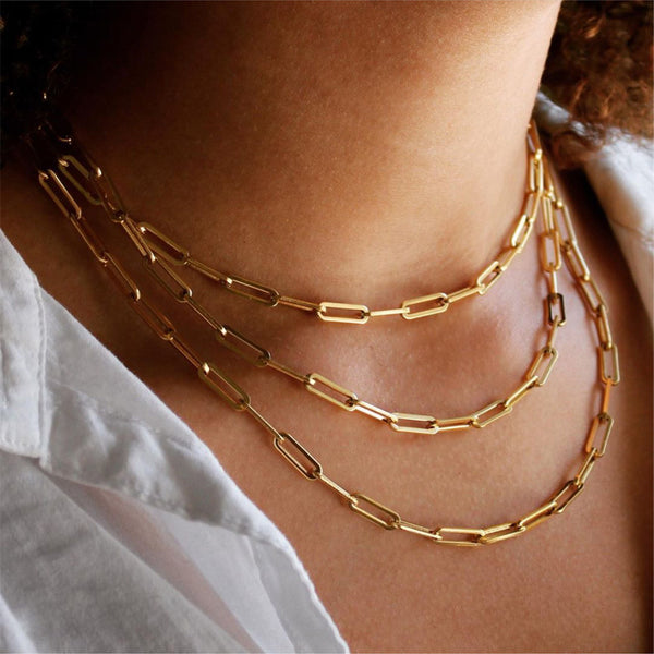 Minimalist Elegant Women Geometric Metal Geometric Copper Necklaces