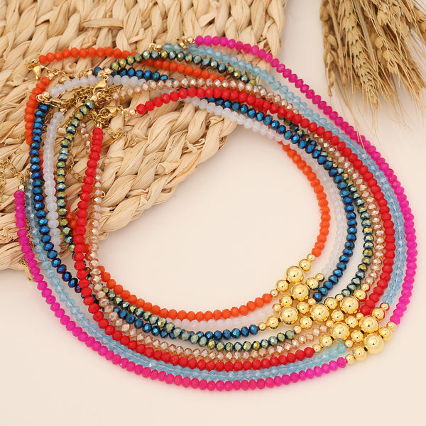 Fashion Circle Artificial Crystal Handmade Necklaces