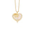 Fashion Heart Copper Diamond Inlay Pendants