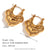 Fashion Round Circle Geometric Stainless Steel 18K Gold Plated Earrings