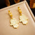 Palm Stainless Steel Electroplating Earrings