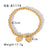 Women IG Style Circle Heart Geometric Stainless Steel Electroplating Bracelets