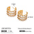 Letter Letter Number Text Stainless Steel Zircon Inlay Earrings