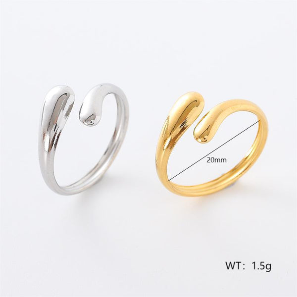 Retro Vintage Women Retro Vintage Geometric Stainless Steel Electroplating Rings