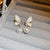 Luxurious Butterfly Geometric Chinese Zodiac Animal Copper Oil Dripping Earrings