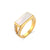 Women Geometric Stainless Steel 18K Gold Plated Rings