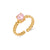 Women Fashion Circle Geometric Stainless Steel 18K Gold Plated Rings