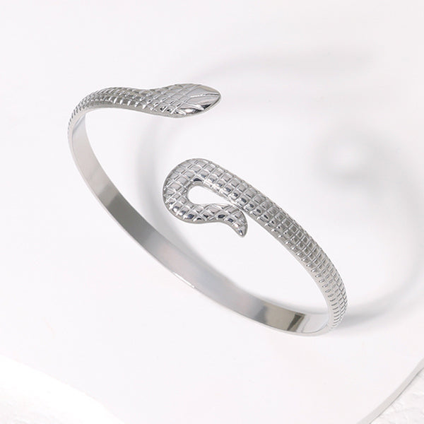 Expressive Snake Stainless Steel Electroplating Bangles