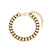 Women Fashion Stripe Geometric Stainless Steel 18K Gold Plated Bracelets