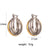 Fashion Round Geometric Stainless Steel 18K Gold Plated Stud Earrings