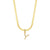 Fashion Letter Number Text Stainless Steel 18K Gold Plated Necklaces