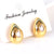 Moderate Luxury Irregular Heart Heart Droplet Copper Diamond Inlay Stud Earrings