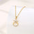 Women Minimalist Geometric Metal Flower Stainless Steel Electroplating Necklaces