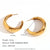 Fashion Circle Geometric Stainless Steel 18K Gold Plated Earrings