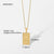 IG Style Square Geometric Stainless Steel 18K Gold Plated Necklaces