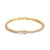 Moderate Luxury Women Round Geometric Gold Plating Diamond Inlay Bracelets