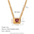 Fashion Round Circle Geometric Heart Stainless Steel 18K Gold Plated Necklaces