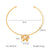 IG Style Bowknot Circle Heart Bowknot Geometric Heart Stainless Steel Electroplating Necklaces