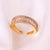 Women Round Geometric Copper Electroplating Rings