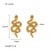 IG Style Circle Geometric U-Shape Stainless Steel Electroplating Earrings