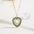 Heart Heart Copper Diamond Inlay Necklaces