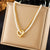 Fashion Heart Chain Stainless Steel Electroplating Necklaces