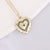 Women Heart Stainless Steel Diamond Inlay Pendants