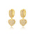 Luxurious Heart Heart Zircon Drop Earrings