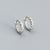 925 Sterling Silver Korean Heart Heart Silver Diamond Inlay Stud Earrings