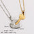 Minimalist Heart Crown Heart Stainless Steel Electroplating Necklaces