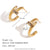 Fashion Circle Geometric Stainless Steel 18K Gold Plated Earrings