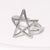 IG Style Open Ring Pentagram Stainless Steel Electroplating Rings