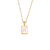 Fashion Quadrilateral Zodiac Sign Stainless Steel 18K Gold Plated Necklaces