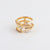 Minimalist Women Geometric Metal Geometric Zircon Rings