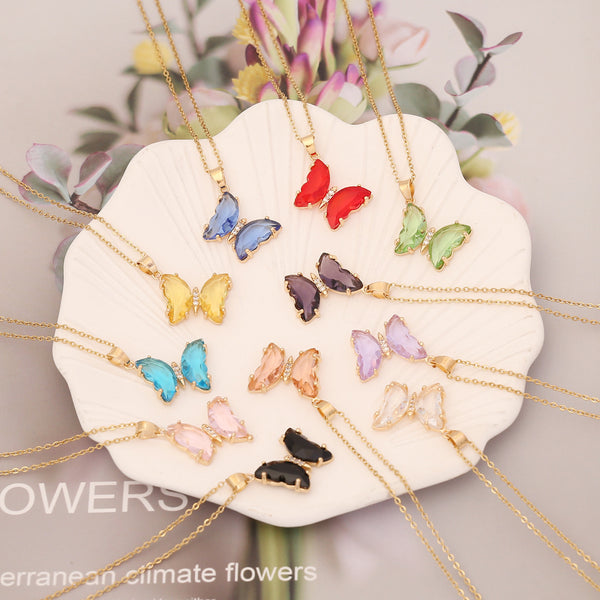 Women Butterfly Copper Electroplating Pendants