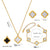 Moderate Luxury Quadrilateral Geometric Heart Titanium Steel 18K Gold Plated Necklaces