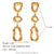 Fashion Round Stripe Geometric Stainless Steel 18K Gold Plated Drop Earrings