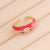 Women IG Style Metal Heart Copper Oil Dripping Rings