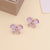 Women Butterfly Insect Metal Electroplating Stud Earrings