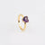 IG Style Women Diamond Metal Heart 18K Gold Plating Rings